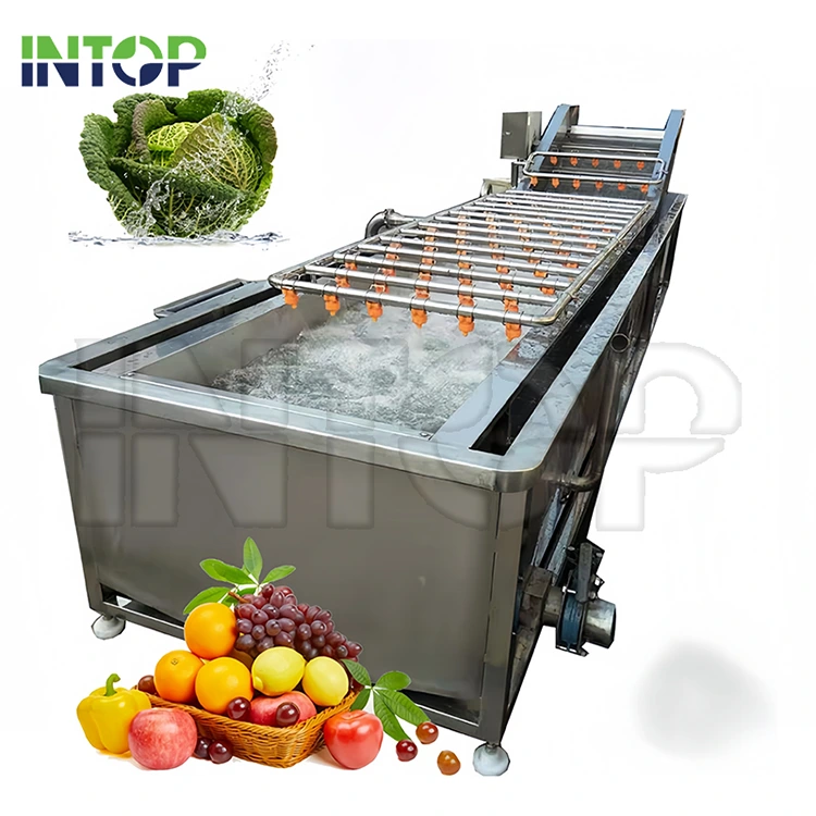 Bubble-wasmachine voor fruit en groenten